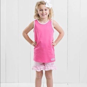 Ruffle Girl Pink Tank & Honeycomb Short Set